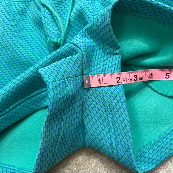 NEW Nike Sweat Shorts Womens Large Green Blue Fleece High Rise Loose Fit AOP - Picture 13 of 13